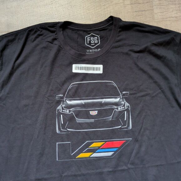 New FSG Mens Cadillac Shirt Sleeve T- shirt TEE Black 2XL - Picture 2 of 7